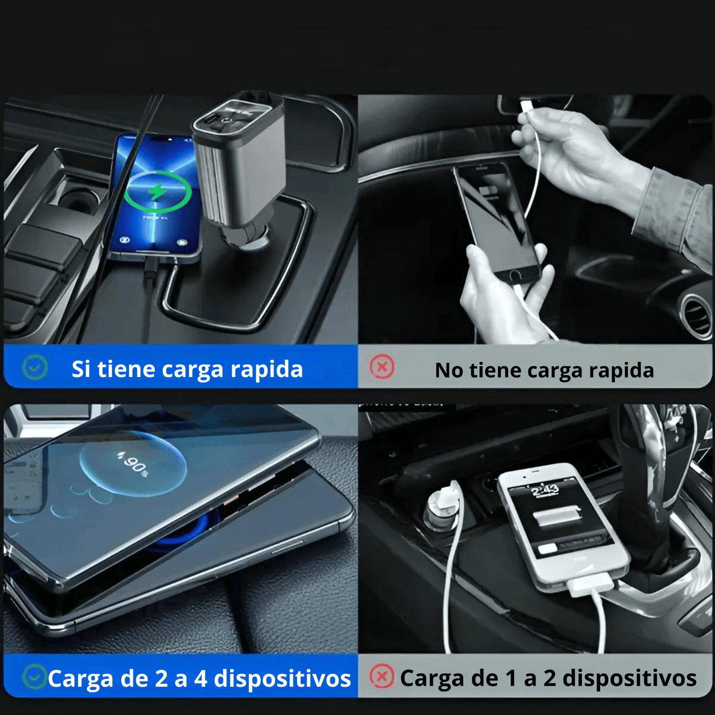 Cargador Retráctil 4 en 1⚡️| Oferta Black Friday 50% Descuento, más un regalo sorpresa🔥