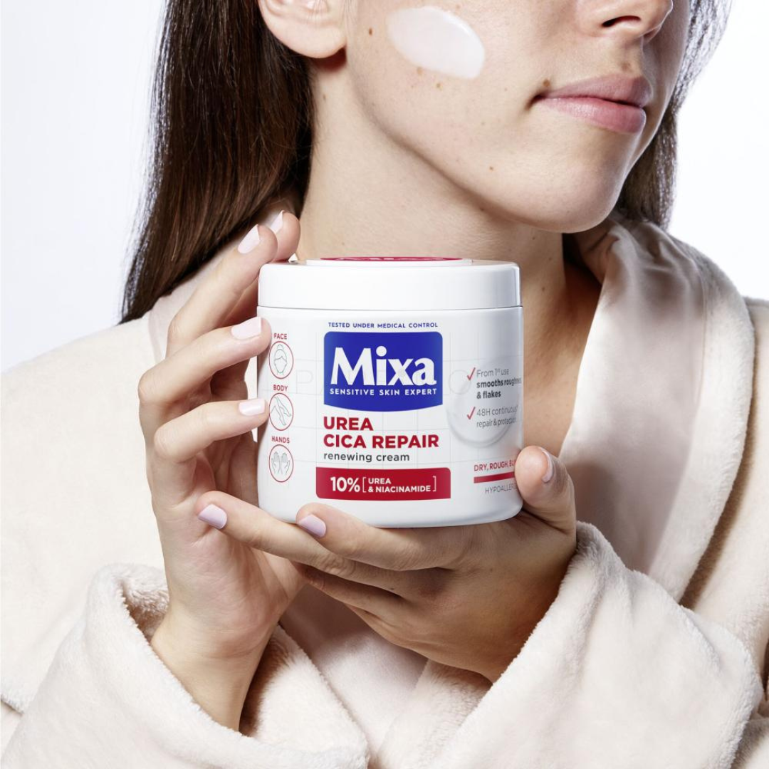 Crema MixaUrea®  para la piel seca y rugosa.